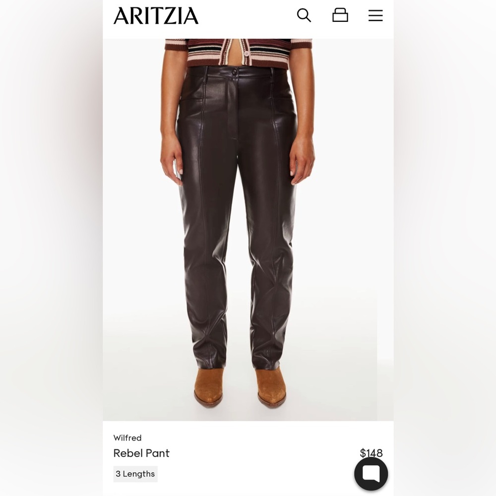 Aritzia rebel pant - faux leather